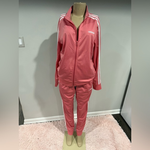 Adidas Tracksuit Size xl Women pink Pants Jacket piece set